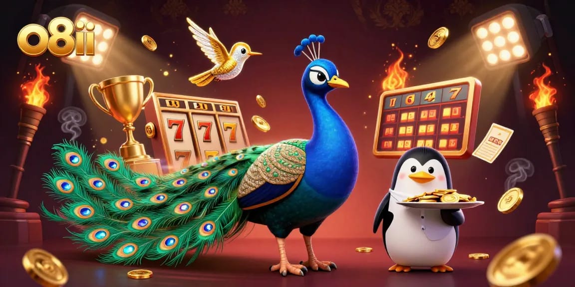 Experience the excitement of o8ii slots with vibrant characters and dynamic gambling elements.