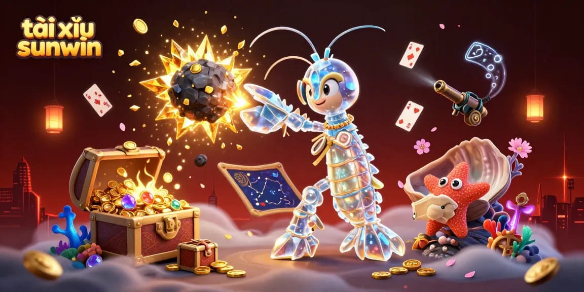 Experience the excitement of tài xỉu sunwin with a galactic samurai and treasures in an action-packed scene.