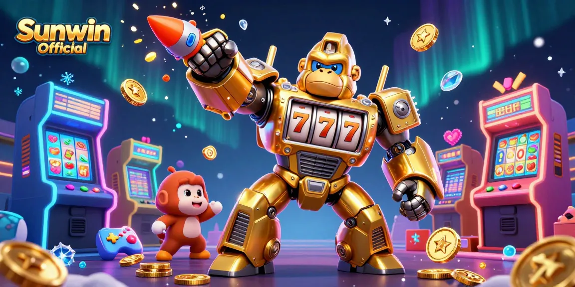 Spin and win with Sunwin Official's vibrant casino-themed illustration showcasing dynamic gaming elements.